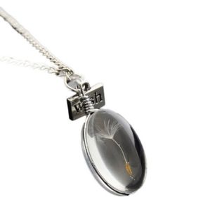 Resin Dandelion Wish Pendant Necklace Everyday Casual Gift